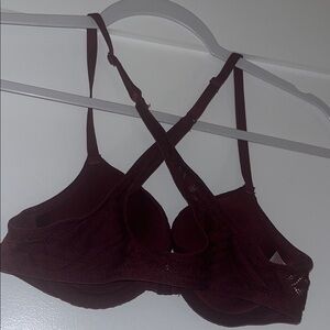 Xhilaration Lace Bra in Deep Burgundy